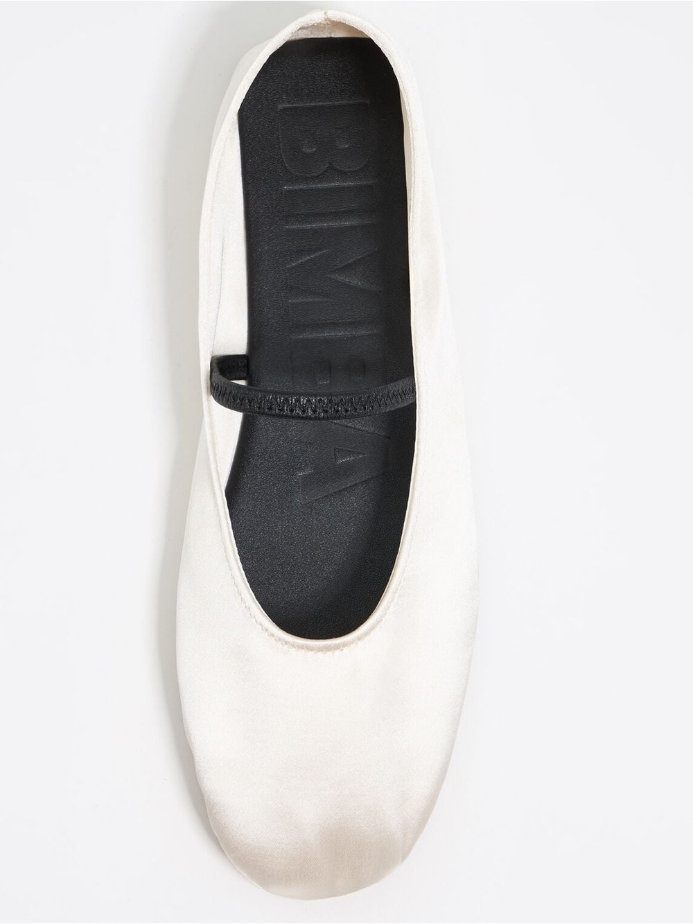 Bimba Y Lola White Satin Ballerina Flat - Picture 4 of 12